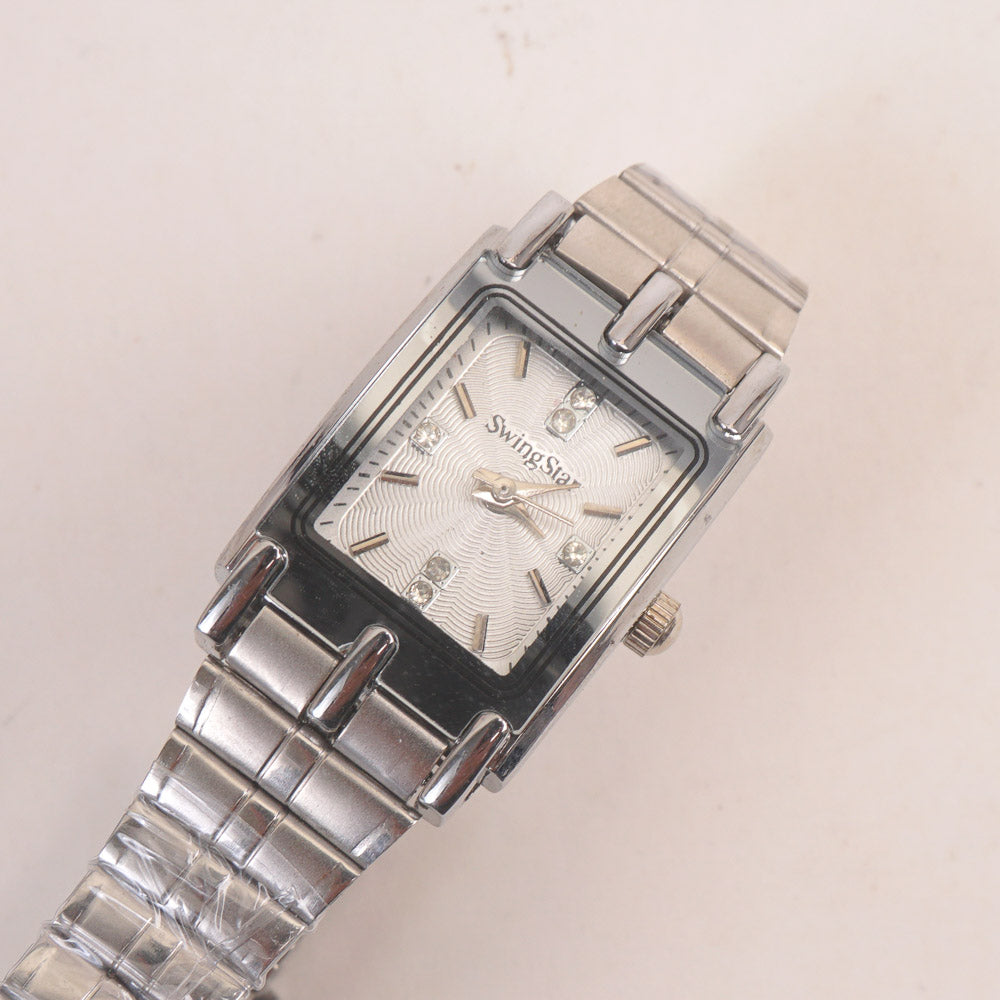 Two Tone Woman Chain Silver Wrist Watch