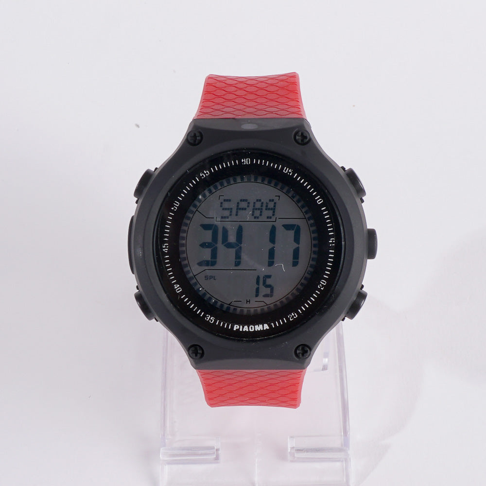 Digital LED Sports Watch For Man Red