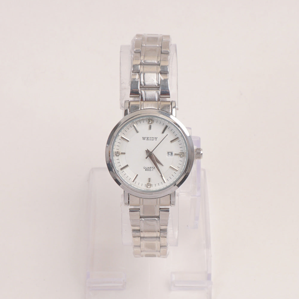 Silver Chain Womans Watch White Dial 8002-1