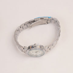 Silver Chain Womans Watch White Dial 8002-1