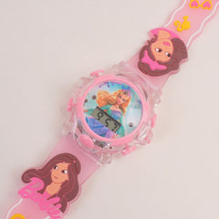 Kids Character digital watch light pink