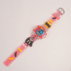 Kids Character digital watch light red