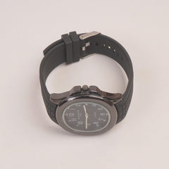 Black Strap Black Dial Man's Wrist Watch PP