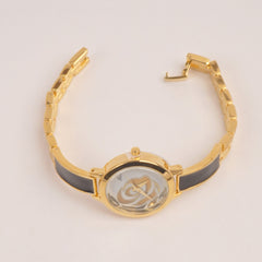 Woman Fancy Chain Watch Golden Black Style