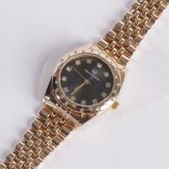Women's Chain Watch Golden Black