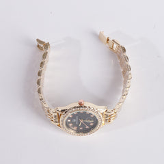 Women's Chain Watch Golden Black