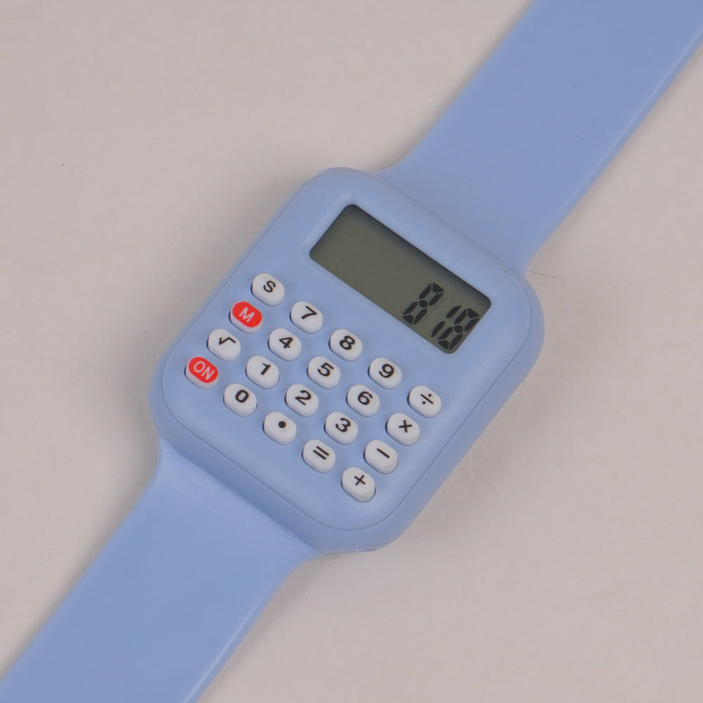 Kids Calculator digital watch cyan