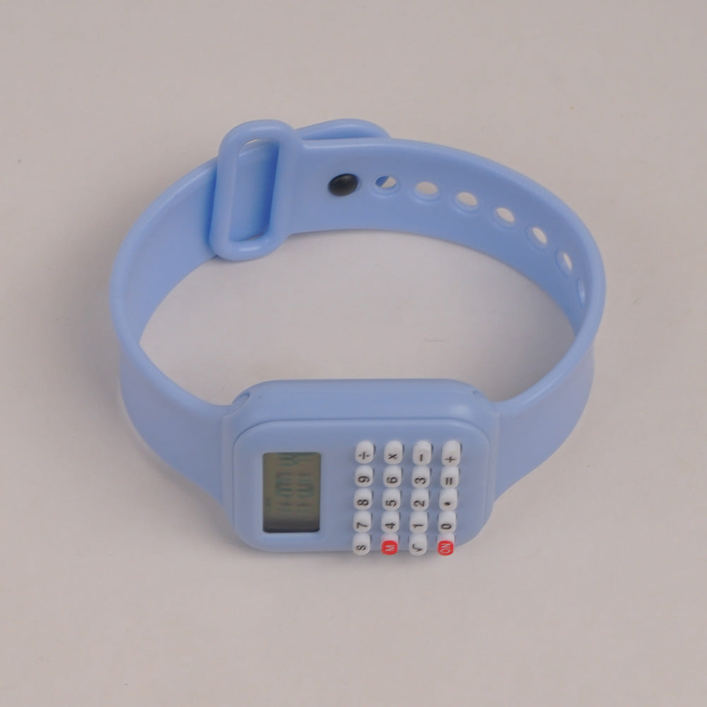 Kids Calculator digital watch cyan