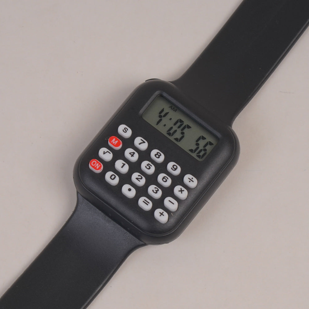 Kids Calculator digital watch black