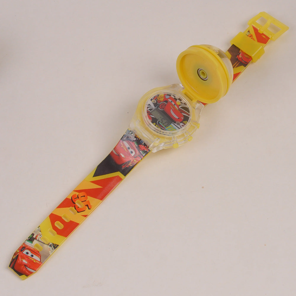 Kids Spinner digital watch yellow