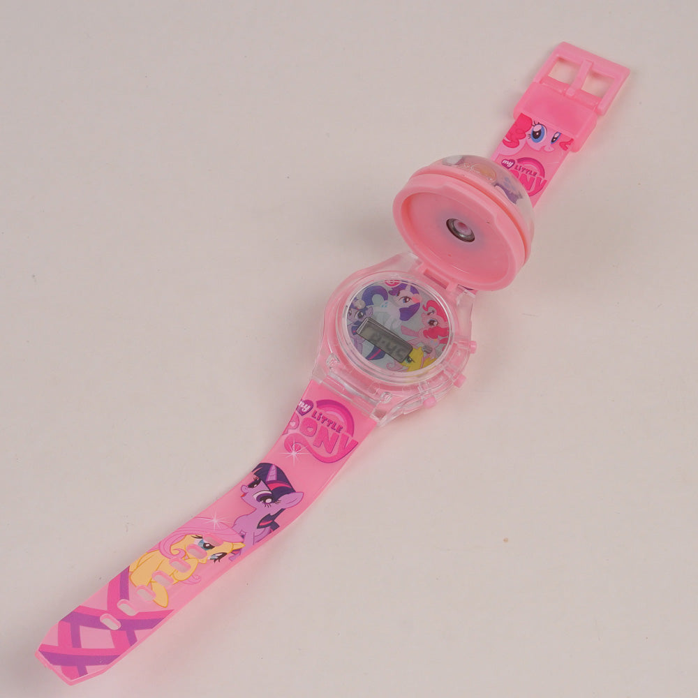 Kids Spinner digital watch pink