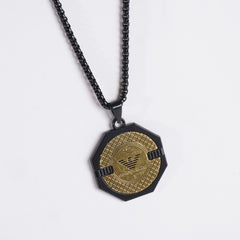 Mens Chain Locket Black A