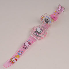 Kids Spinner digital watch pink