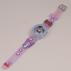 Kids Character digital watch light purple