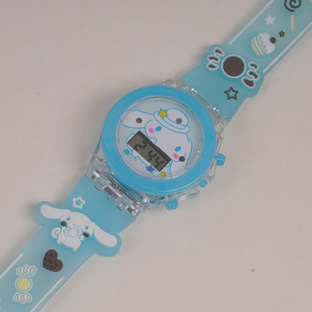 Kids Character digital watch light cyan