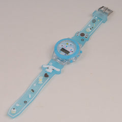 Kids Character digital watch light cyan