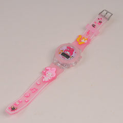 Kids Character digital watch light pink