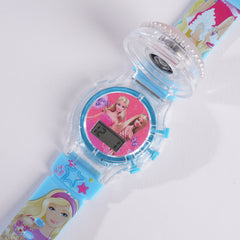 Kids Character Digital Watch with Light Cyan