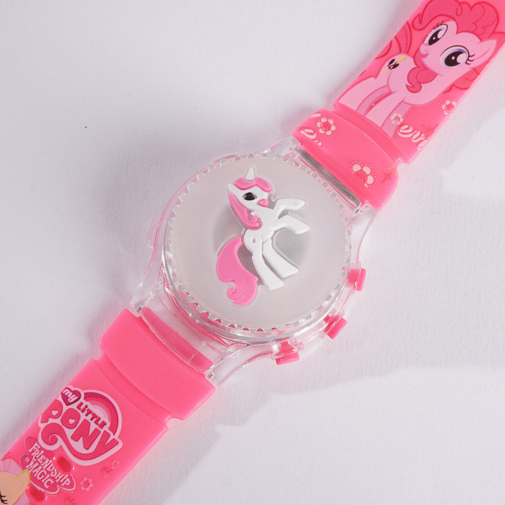 Kids Character Digital Watch with Light Pink