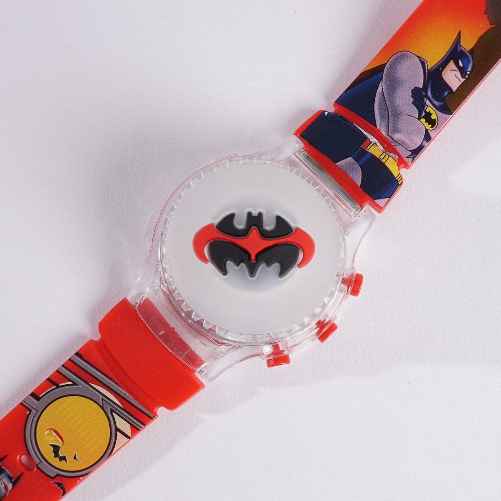 Kids Character Digital Watch with Light Red
