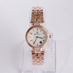 Women's Chain Watch Rosegold White