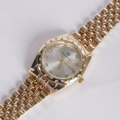 Women's Chain Watch Golden White