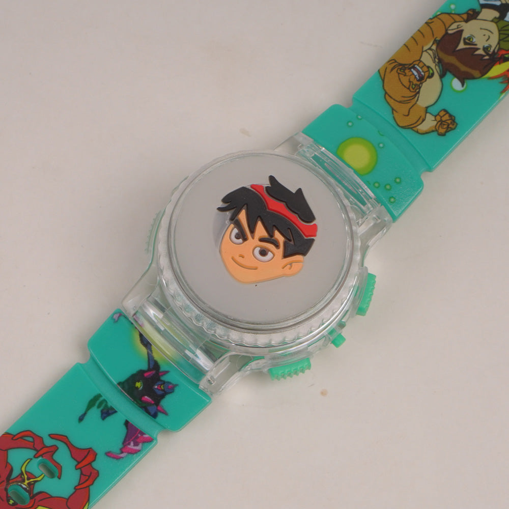 Kids Character Spinner digital watch Green b1.0