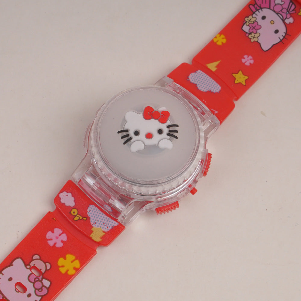 Kids Character Spinner digital watch Red Hello K