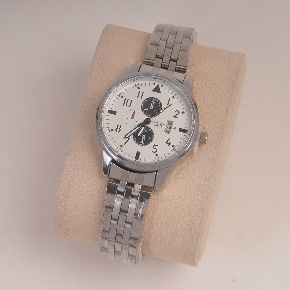 Silver Chain Womans Watch White Dial