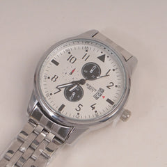 Silver Chain Womans Watch White Dial