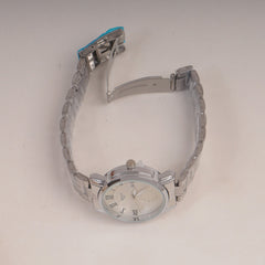 Silver Chain Womans Watch White Dial