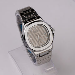 Mens Chain Wrist Watch Silver