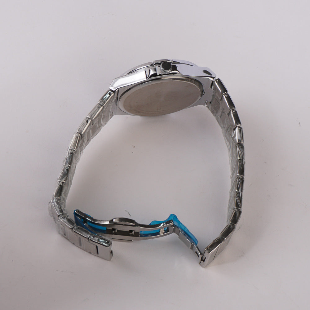 Silver Chain Mans Wrist Watch