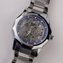 Mans Automatic Chain Wrist Watch Silver