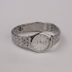 Women Chain Wrist Watch Silver Wht