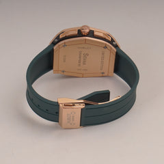 Green Straps Mans Watch With Black Rsgld Dial