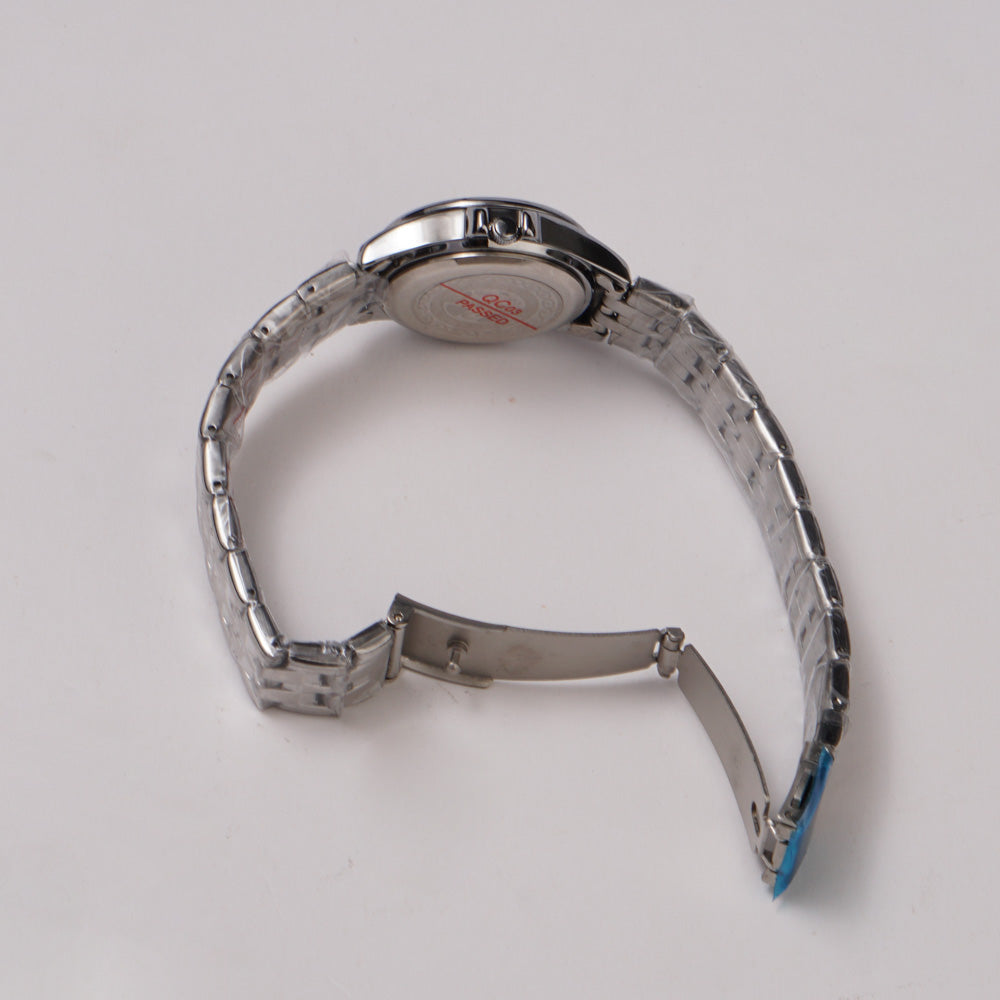 Women Chain Wrist Watch Silver Blk