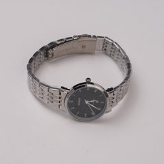 Women Chain Wrist Watch Silver Blk2