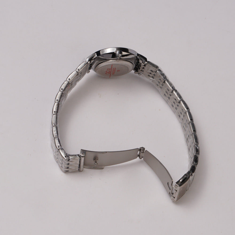 Women Chain Wrist Watch Silver Blk2