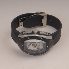 BlackStraps Mans Watch With Black Slvr Dial