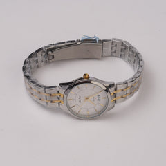 Two Tone Women Chain Wrist Watch Wht