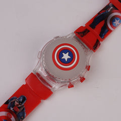 Kids Character Spinner Digital Watch Red Marvl