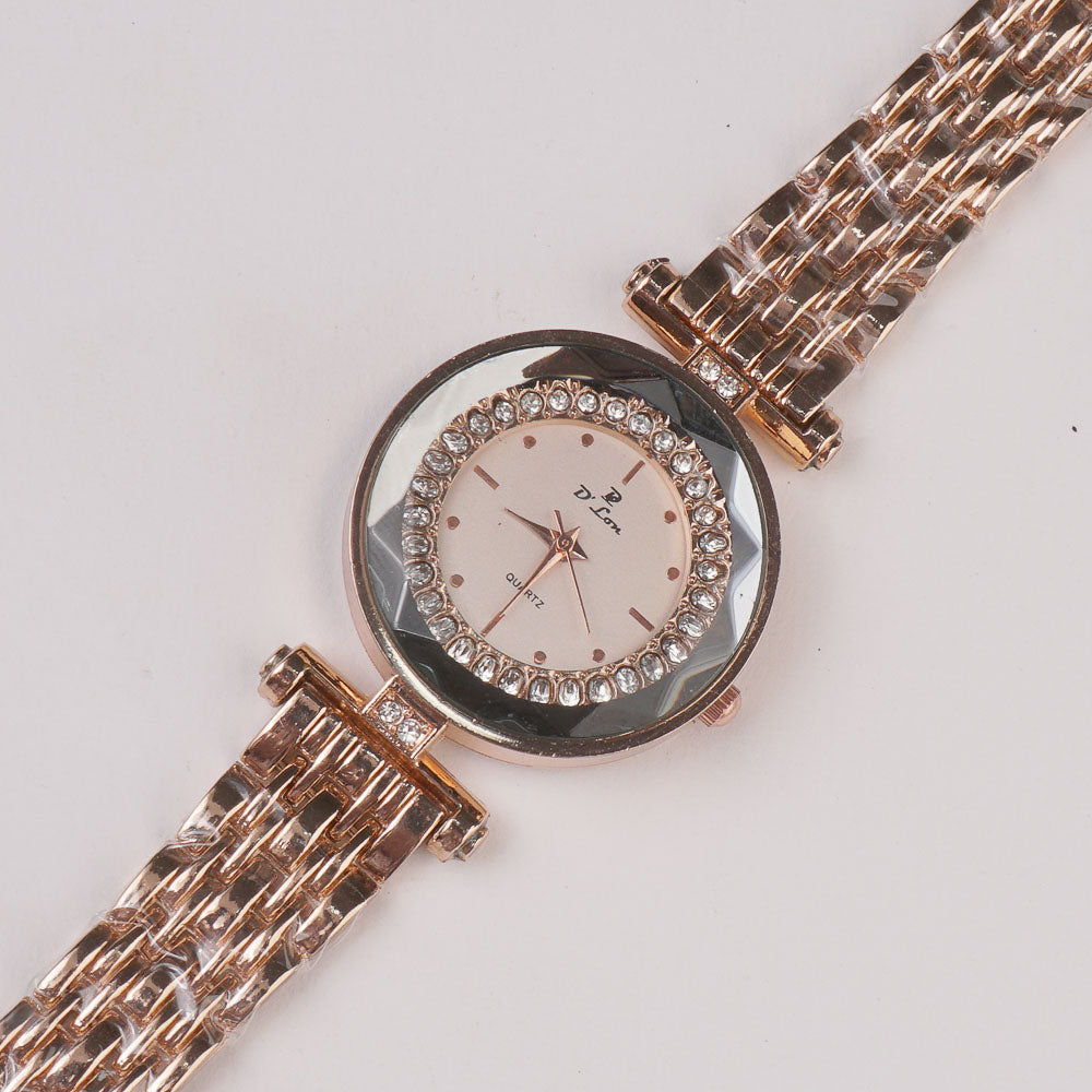Womens Chain Wrist Watch Rosegold