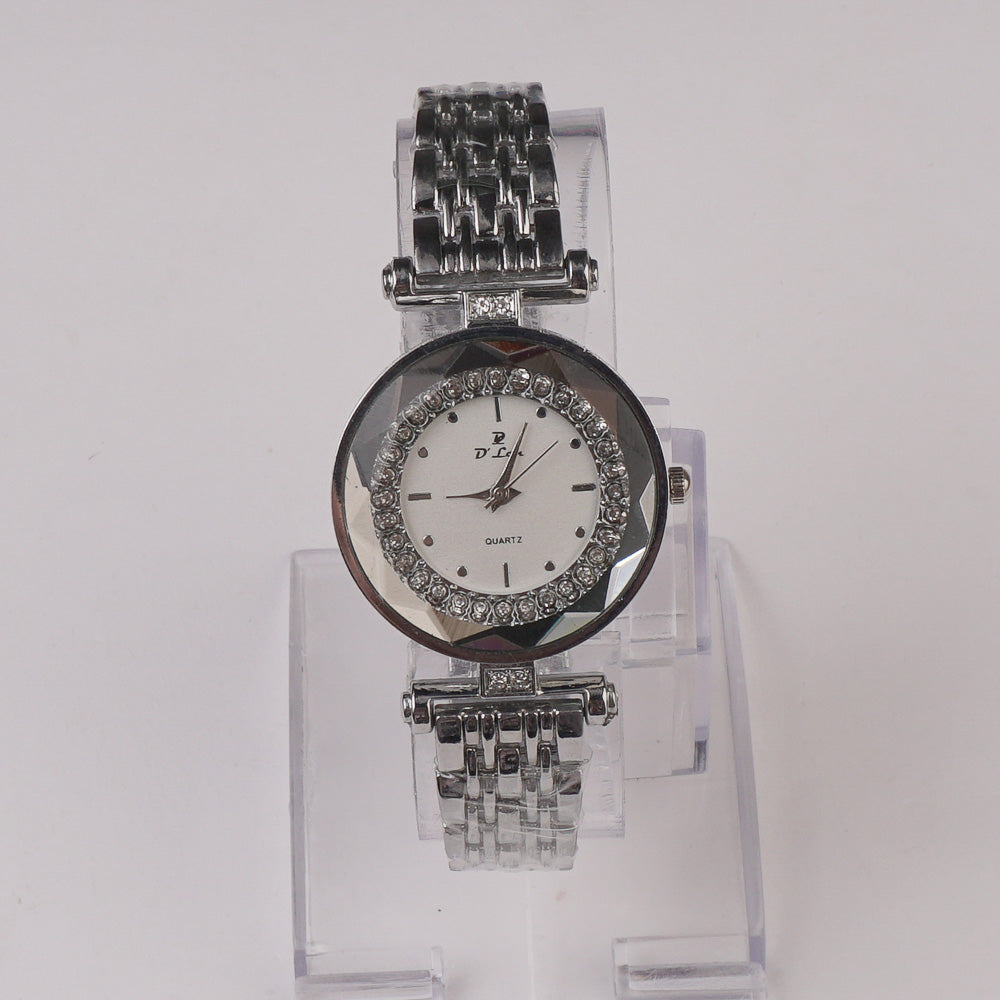 Womens Chain Wrist Watch Silver