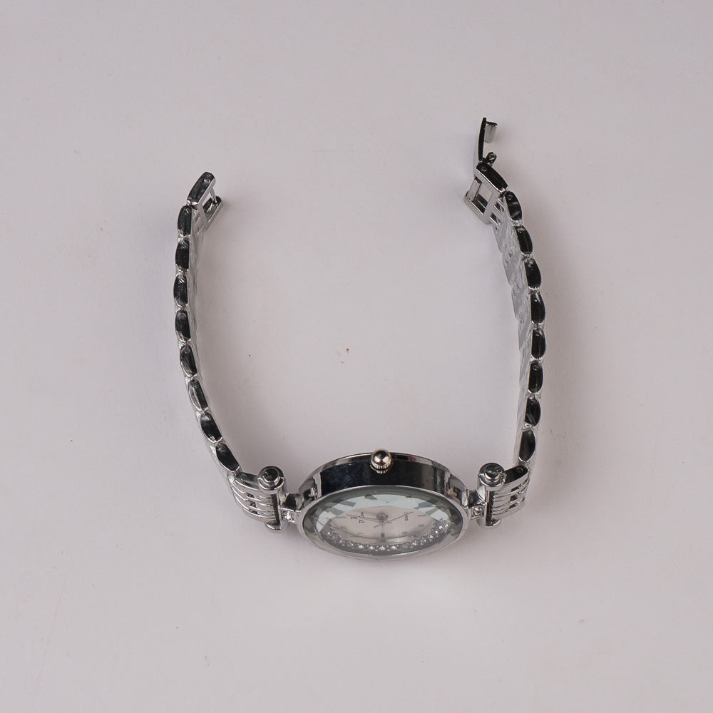 Womens Chain Wrist Watch Silver