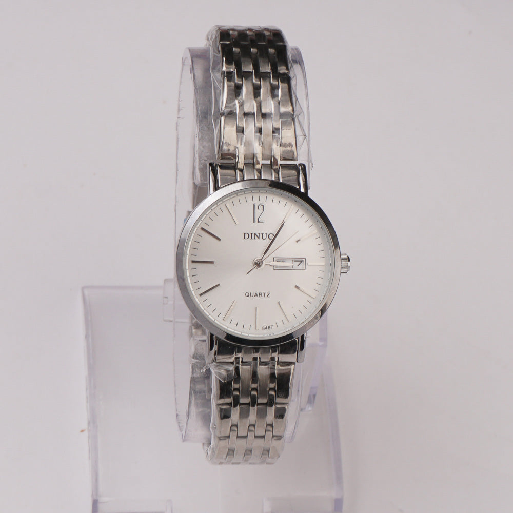 Women's Chain Watch Silver White