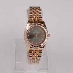 Women's Chain Watch Rosegold Black