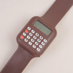 Kids Calculator digital watch brown