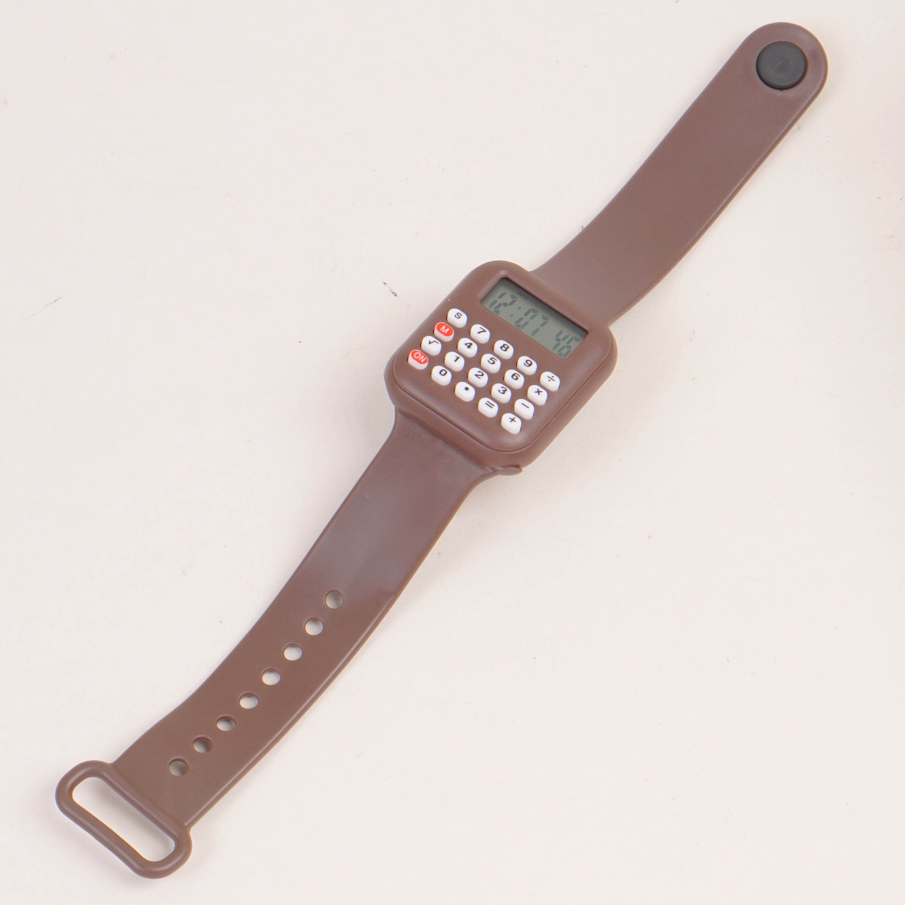 Kids Calculator digital watch brown