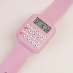 Kids Calculator digital watch Pink